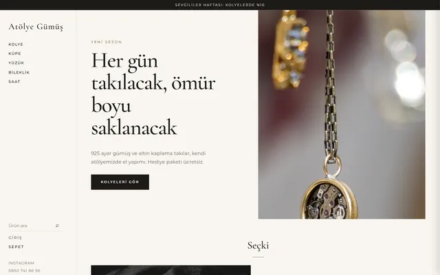 Atölye Gümüş demo mağazası